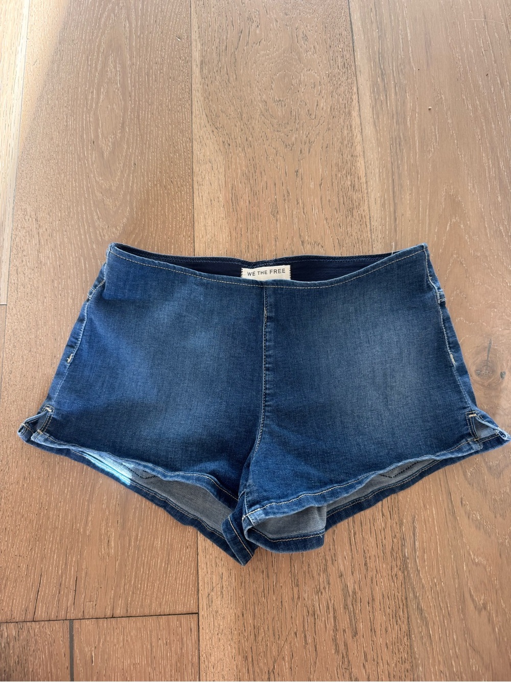 We The Free Sahara Micro Denim Shorts Dark Blue